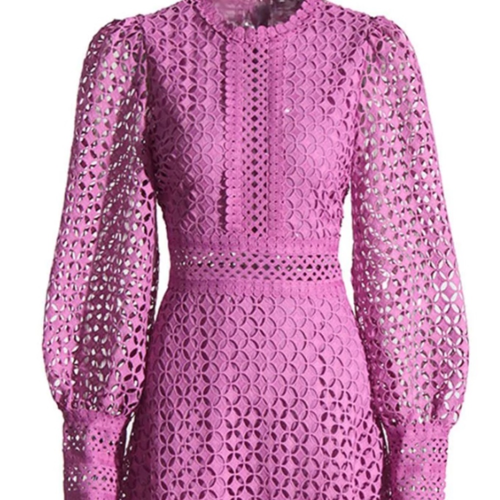 Glory Connection Purple Rene Ruffle Lace Maxi Elegant Dress NWT